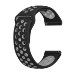 Curea silicon compatibila Huawei Watch GT 2 Pro, telescoape Quick Release, 22mm, Negru/Gri