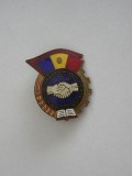 QW9 K 95 - Insigna tematica sindicate - Al IV-lea congres al sindicatelor - RPR, Romania de la 1950