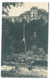 5160 - TISMANA, Gorj, Monastery, Waterfall - old postcard real PHOTO - used 1936, Circulata, Fotografie