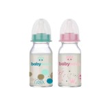 Cumpara ieftin BabyNova Biberon sticla decorat, 120ml