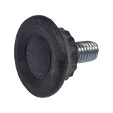 Picior pentru mobila &Oslash; 28 mm, filet M6 x 12 mm, negru, 100 buc / set