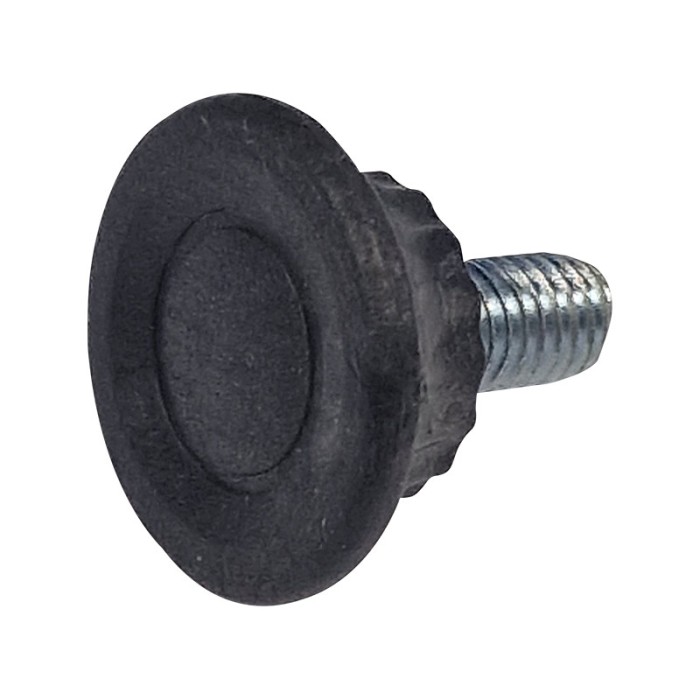 Picior pentru mobila &Oslash; 28 mm, filet M6 x 12 mm, negru, 100 buc / set