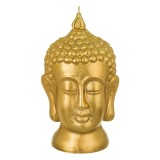 Lumanare decorativa 3D in forma de Budha, auriu, 11x11x21 cm, Oem