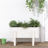 Jardiniera de gradina, alb, 62x30x38 cm, lemn masiv de pin GartenMobel Dekor, vidaXL