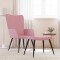 Scaun de relaxare cu taburet, roz, catifea