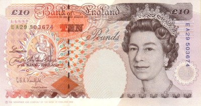 Bancnota ANGLIA - 10 lire 1993/2000 - P386a/P389e - G. E. A. Kentfield/V.Cleland - aUNC foto