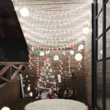 VidalXL Ghirlandă luminoasă, 400 LED-uri, alb rece, 8 funcții, 40 m, vidaXL