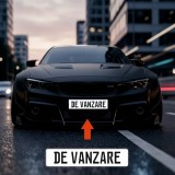 Placuta de inmatriculare "CUSTOM TEXT", dimensiune 52 x 11 cm, culoare alba, material PVC, 33 de caractere incluse FAVLine Selection