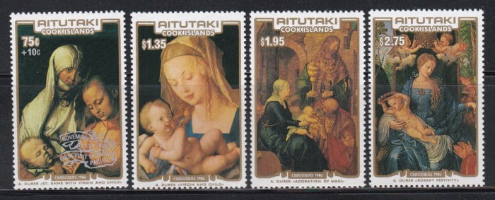 Aitutaki 1986 - Crăciun - Picturi de D&uuml;rer, MNH