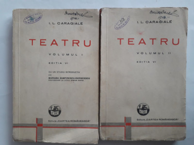 Teatru 2 vol. - I. L. Caragiale 1937 / R5P2F foto