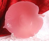 CENTRU DE MASA FRUCTIERA CRISTAL COLORAT STICLA DE MURANO - FRUNZA 25 CM