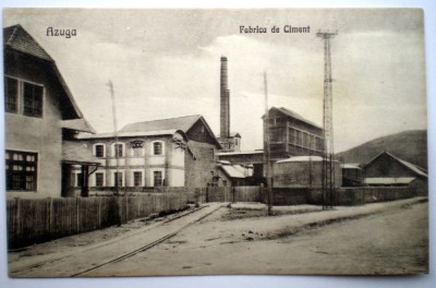 P.072 CARTE POSTALA AZUGA FABRICA DE CIMENT VARIANTA 2 foto