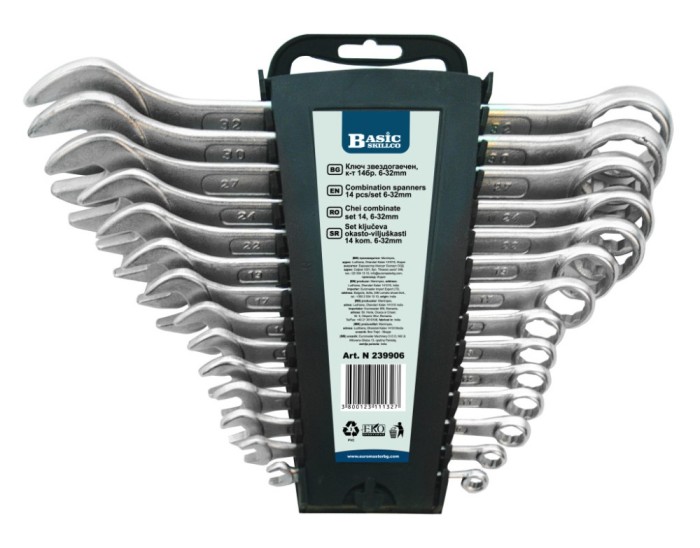 Chei combinate set 14pcs 6-32mm BS Basic 239906 HardWork ToolsRange