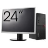 Pachet Calculator Second Hand LENOVO M710T Tower, Intel Core i3-6100 3.70GHz, 8GB DDR4, 500GB HDD, DVD-ROM + Monitor 24&amp;quot; NewTechnology Media