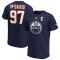 Edmonton Oilers tricou de bărbați Connor McDavid Iconic Name &amp;amp; Number Graphic navy - 3XL