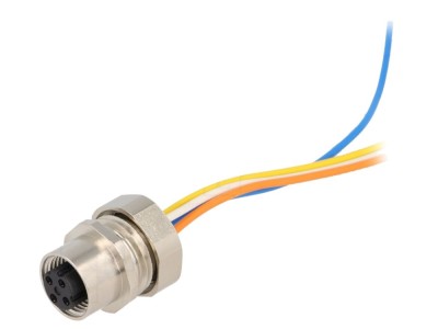 Conector M12 mamă 4 pini cod D foto