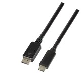 CABLU video LOGILINK, adaptor USB 3.1 Type-C (T) la DisplayPort (T), 1.8m, rezolutie maxima 4K UHD (3840 x 2160) la 60 Hz, negru, &quot;UA0335&quot; (timbru ver