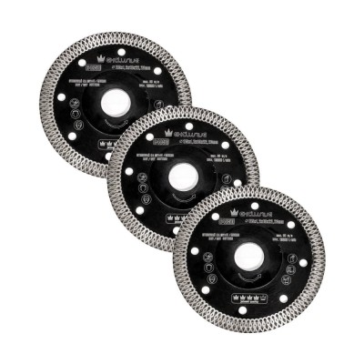 Disc diamantat turbo subtire, placi ceramice, taiere umeda si uscata, set 3 buc, 115 mm/22.23 mm, Richmann Exclusive foto