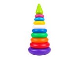 Jucarie educativa tip piramida, TechnoK, 31 cm, 10 piese