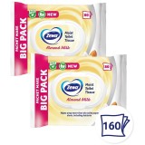 Hartie igienica umeda Zewa Almond, 2 pachete, 160 bucati