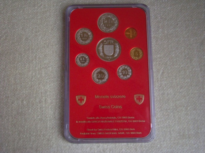 ELVETIA - Set Monede 1991 Proof