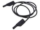 Cablu de măsurare HIRSCHMANN T&amp;M 32A 1m negru cu soclu axial 4mm