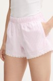 Hollister Co. pantaloni scurți de pijama din bumbac culoarea roz, bumbac, KI346-5023