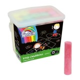 Creta color Fiorello Jumbo GR-F15-7, pentru asfalt, 7 culori, galetusa 15 buc