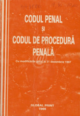 Codul penal si codul de procedura penala. Cu modificarile pama la 31 decembrie 1997 foto