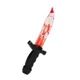 Cutit pentru Halloween, din plastit, cu sange lichid, 26x8x3 cm