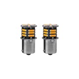 Cumpara ieftin Set 2 leduri semnalizare p21w, ba15s, 12v lumina portocalie