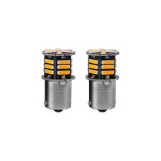 Set 2 leduri semnalizare p21w, ba15s, 12v lumina portocalie