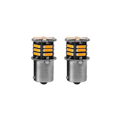 Set 2 leduri semnalizare py21w, bay15s, 12v lumina portocalie foto