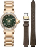 Cumpara ieftin Ceas Dama, Citizen, Round EM1123-62X, Set cu Bratara suplimentara - Marime universala