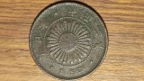 Japonia - moneda de colectie raruta - 1 sen 1913 / 年 二 正 大 bronz - Taishō - serie mai rara, printre cele mai cautate !