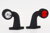 Lampa LED Gabarit Auto, Brat Mediu 90 Grade, 12-36V, FT-009-D, Rosu/Transparent, Cauciuc, Omologare E20