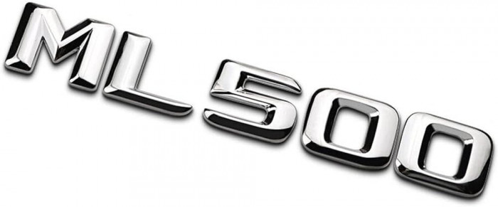 Emblema ML 500 pentru spate portbagaj Mercedes, chrom