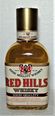 RARITATE WHISKY RED HILLS, IMP. BUTON ITALY, CL 75 GR 43 ANI 60 foto