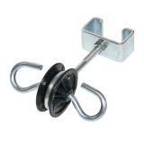 AKO Izolator Poartă T-post cu Clemă Metalică, Picior M6, Fixare St&acirc;lp, Distanță Fir 80mm
