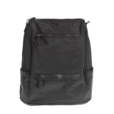 Rucsac negru cu doua buzunare frontale