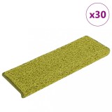 vidaXL Covorașe pentru scări, 30 buc., 65x21x4 cm, margini dreptunghiulare verzi
