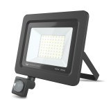 Proiector LED Forever PROXIM II, 50W, 4500K, PIR IP66, cu Senzori de Miscare, pentru Exterior, Neagra