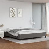 VidaXL Cadru de pat, gri, 200x200 cm, piele ecologică