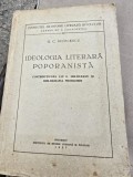 Ideologia Literara Poporanista - Contributiunea lui G. Ibraileanu si Bibliografia problemei - G. C. Niculescu