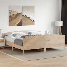 vidaXL Cadru de pat fără saltea, 180x200 cm, lemn masiv pin