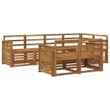 vidaXL Set canapea sectională 6 pcs natural Lemn Solid de Acacia 3384475