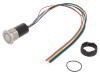 SCHURTER Comutator Capacitiv SPST-NO IP67, Buton Rotund Iluminat LED RGB, &Oslash;16mm, 2 pozitii, 0.1A/60VDC