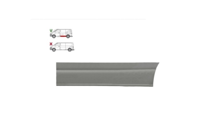 Panou lateral VW TRANSPORTER/MULTIVAN (T5), 04.2003-2015, partea stanga, KLOKKERHOLM, metal galvanizat; lung,