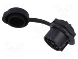 Conector circular soclu tată 5 pini 12A 500V IP67 drept LUTRONIC