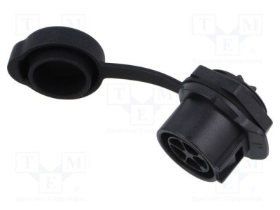 Conector circular soclu tată 5 pini 12A 500V IP67 drept LUTRONIC foto